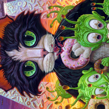 Cats Aliens And Donuts - Jeff Haynie 500 Jigsaw Puzzle 3D Modell