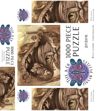 El Gato Loco Bandito Cat - Jeff Haynie 1000 Jigsaw Puzzle box 3D Modell