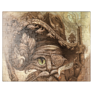 puzzleplate El Gato Loco Bandito Cat - Jeff Haynie 100 Jigsaw Puzzle