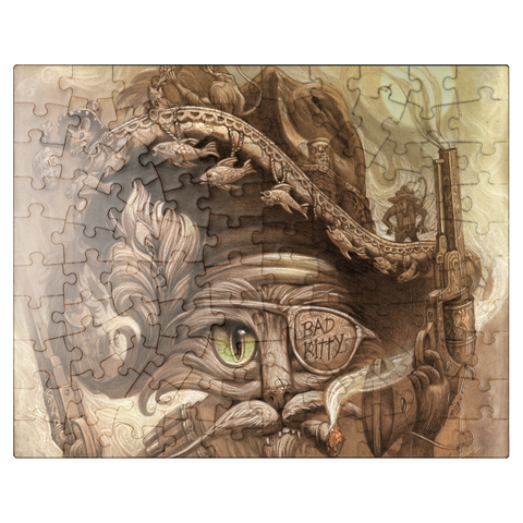 puzzleplate El Gato Loco Bandito Cat - Jeff Haynie 100 Jigsaw Puzzle
