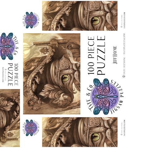 El Gato Loco Bandito Cat - Jeff Haynie 100 Jigsaw Puzzle box 3D Modell