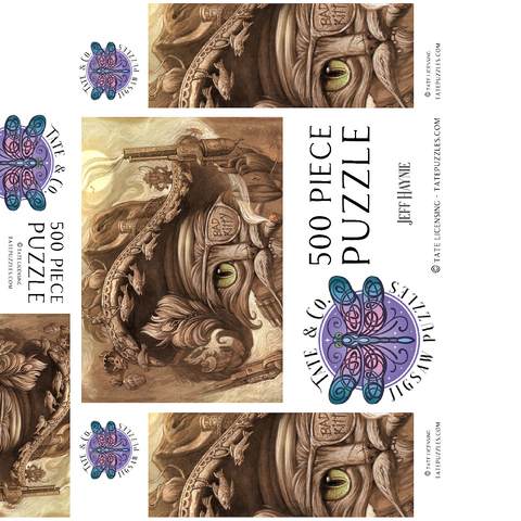 El Gato Loco Bandito Cat - Jeff Haynie 500 Jigsaw Puzzle box 3D Modell