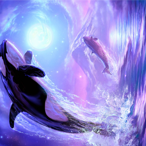 Orca Dreams - Jeff Haynie 1000 Jigsaw Puzzle 3D Modell