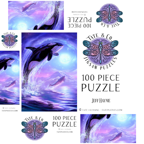 Orca Dreams - Jeff Haynie 100 Jigsaw Puzzle box 3D Modell