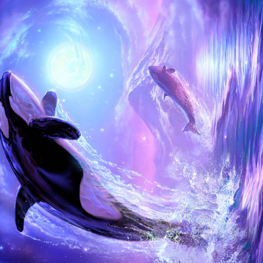 Orca Dreams - Jeff Haynie 500 Jigsaw Puzzle 3D Modell