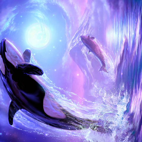 Orca Dreams - Jeff Haynie 500 Jigsaw Puzzle 3D Modell