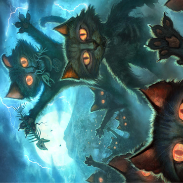 Zombie Cats - Jeff Haynie 100 Jigsaw Puzzle 3D Modell