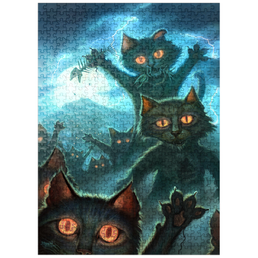 puzzleplate Zombie Cats - Jeff Haynie 500 Jigsaw Puzzle