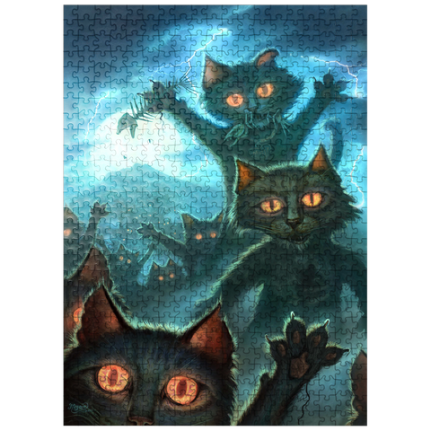 puzzleplate Zombie Cats - Jeff Haynie 500 Jigsaw Puzzle