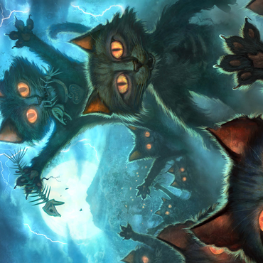 Zombie Cats - Jeff Haynie 500 Jigsaw Puzzle 3D Modell