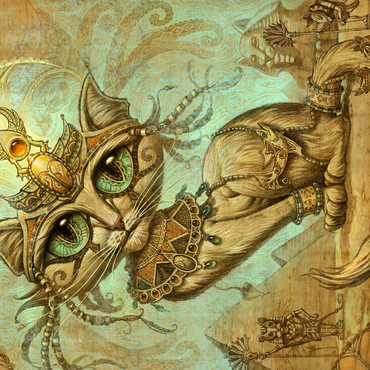 Cleopatra Egyptian Cat - Jeff Haynie 500 Jigsaw Puzzle 3D Modell