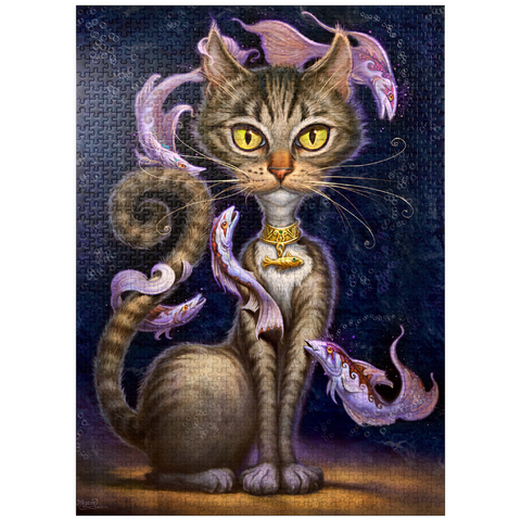 puzzleplate Feline Fantasy Cat - Jeff Haynie 1000 Jigsaw Puzzle