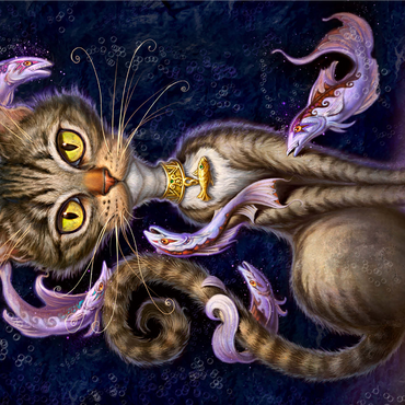 Feline Fantasy Cat - Jeff Haynie 1000 Jigsaw Puzzle 3D Modell