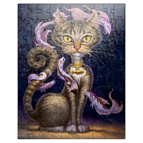 puzzleplate Feline Fantasy Cat - Jeff Haynie 100 Jigsaw Puzzle