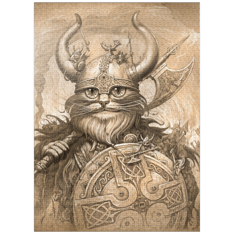 puzzleplate Hagar The Hairy Viking Cat - Jeff Haynie 1000 Jigsaw Puzzle