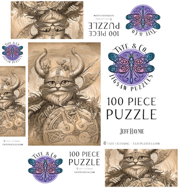 Hagar The Hairy Viking Cat - Jeff Haynie 100 Jigsaw Puzzle box 3D Modell