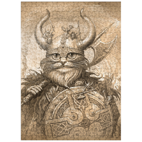 puzzleplate Hagar The Hairy Viking Cat - Jeff Haynie 500 Jigsaw Puzzle