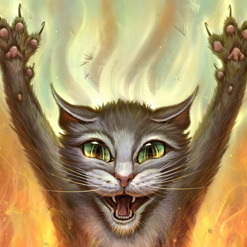 Psycho Cat - Jeff Haynie 1000 Jigsaw Puzzle 3D Modell