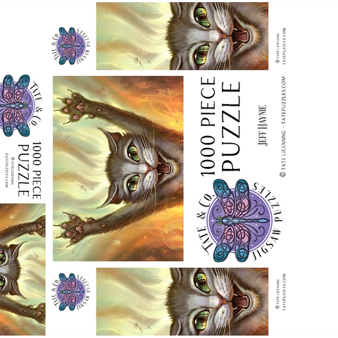 Psycho Cat - Jeff Haynie 1000 Jigsaw Puzzle box 3D Modell