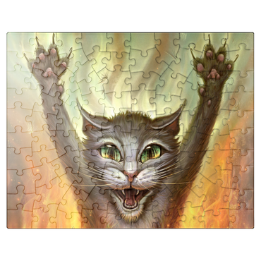 puzzleplate Psycho Cat - Jeff Haynie 100 Jigsaw Puzzle