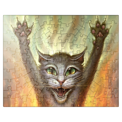 puzzleplate Psycho Cat - Jeff Haynie 100 Jigsaw Puzzle