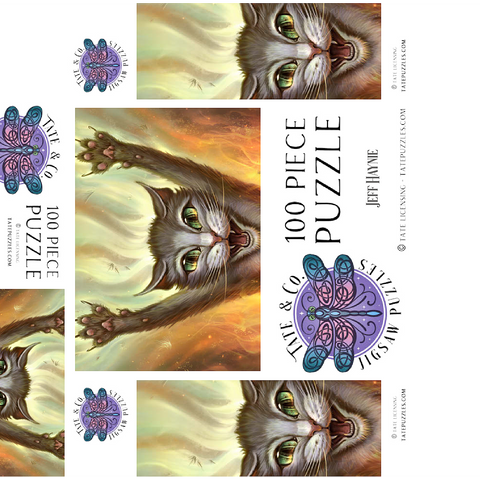 Psycho Cat - Jeff Haynie 100 Jigsaw Puzzle box 3D Modell