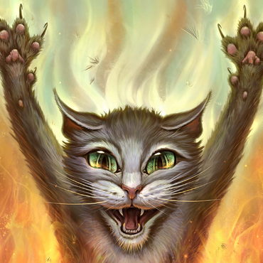 Psycho Cat - Jeff Haynie 500 Jigsaw Puzzle 3D Modell