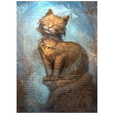 puzzleplate Eyes Of Faith Praying Cat - Jeff Haynie 1000 Jigsaw Puzzle
