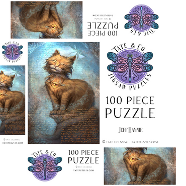 Eyes Of Faith Praying Cat - Jeff Haynie 100 Jigsaw Puzzle box 3D Modell