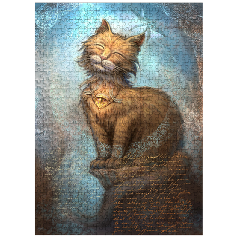 puzzleplate Eyes Of Faith Praying Cat - Jeff Haynie 500 Jigsaw Puzzle