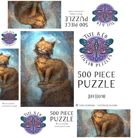 Eyes Of Faith Praying Cat - Jeff Haynie 500 Jigsaw Puzzle box 3D Modell