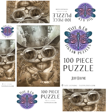 Steampunk Cat Daddy - Jeff Haynie 100 Jigsaw Puzzle box 3D Modell