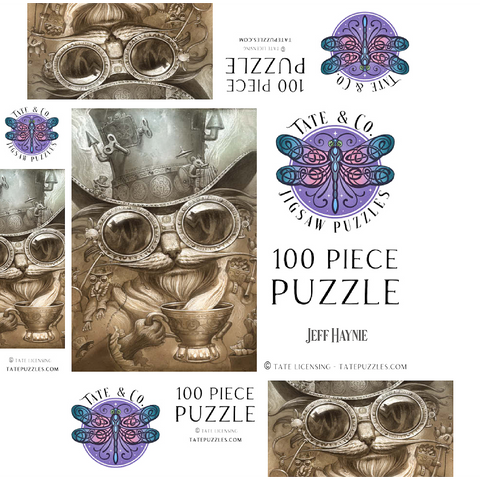 Steampunk Cat Daddy - Jeff Haynie 100 Jigsaw Puzzle box 3D Modell