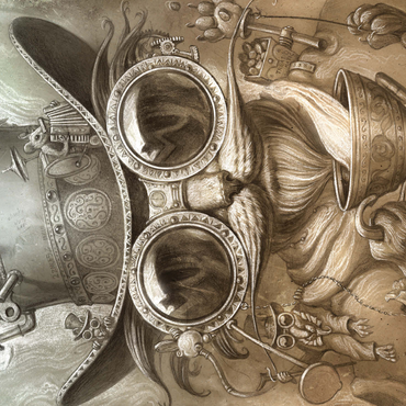 Steampunk Cat Daddy - Jeff Haynie 500 Jigsaw Puzzle 3D Modell