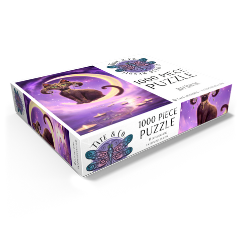 Luna Crescent Moon Cat - Jeff Haynie 1000 Jigsaw Puzzle box view1