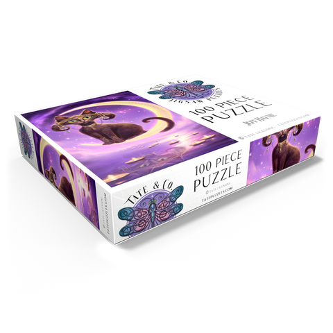 Luna Crescent Moon Cat - Jeff Haynie 100 Jigsaw Puzzle box view1