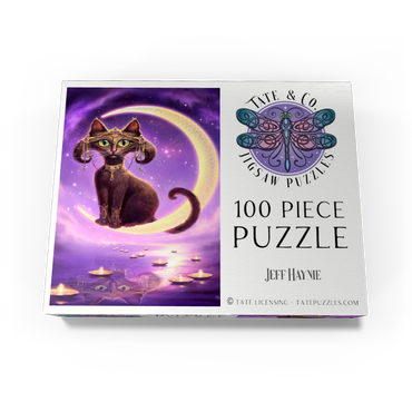 Luna Crescent Moon Cat - Jeff Haynie 100 Jigsaw Puzzle box view3