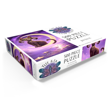 Luna Crescent Moon Cat - Jeff Haynie 500 Jigsaw Puzzle box view1