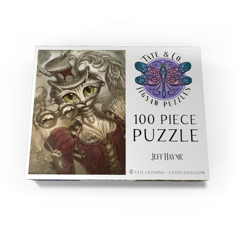 Lady Steam Steampunk Cat - Jeff Haynie 100 Jigsaw Puzzle box view3