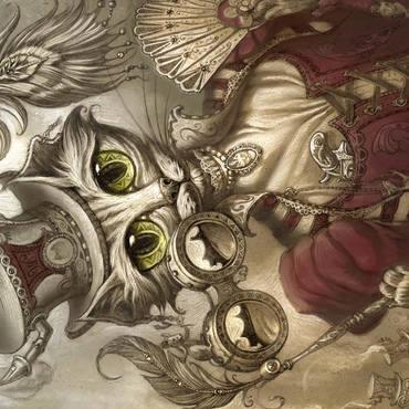 Lady Steam Steampunk Cat - Jeff Haynie 500 Jigsaw Puzzle 3D Modell