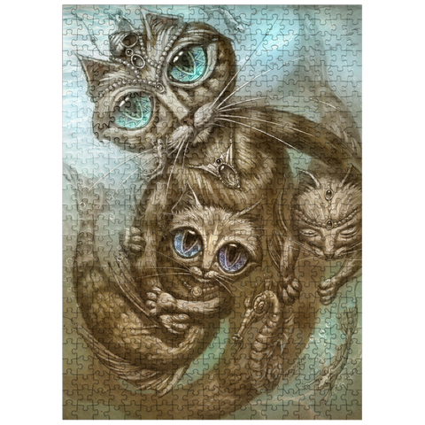 puzzleplate PurrMaid Mermaid Cat - Jeff Haynie 500 Jigsaw Puzzle