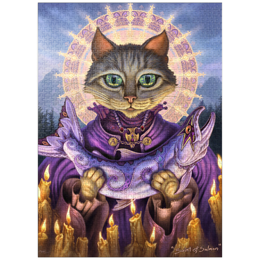 puzzleplate Saint Of Salmons Cat - Jeff Haynie 1000 Jigsaw Puzzle