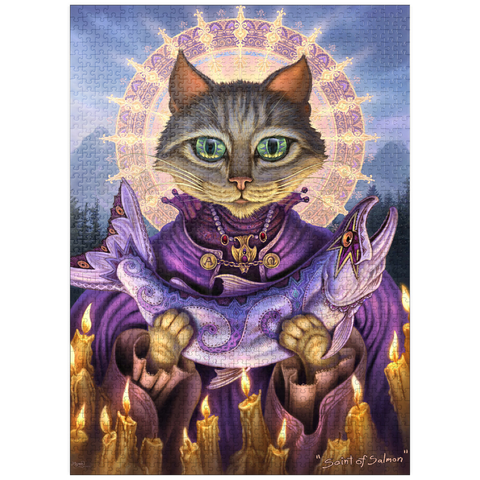 puzzleplate Saint Of Salmons Cat - Jeff Haynie 1000 Jigsaw Puzzle
