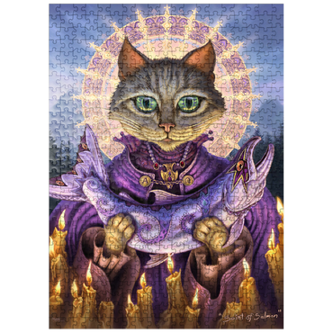 puzzleplate Saint Of Salmons Cat - Jeff Haynie 500 Jigsaw Puzzle