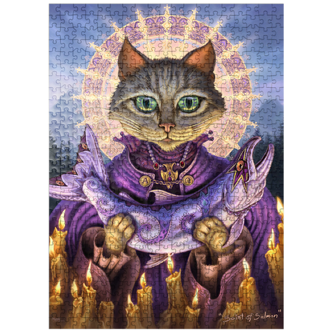 puzzleplate Saint Of Salmons Cat - Jeff Haynie 500 Jigsaw Puzzle