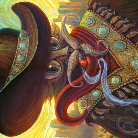 Turquoise Kid Cowboy Cat - Jeff Haynie 1000 Jigsaw Puzzle 3D Modell