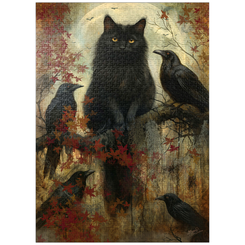 puzzleplate Friends Ravens And Cats - Jeff Haynie 1000 Jigsaw Puzzle