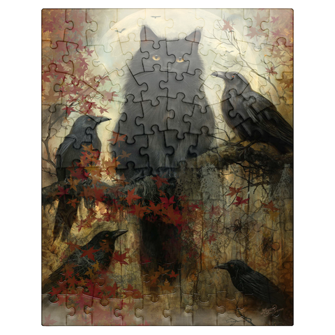puzzleplate Friends Ravens And Cats - Jeff Haynie 100 Jigsaw Puzzle