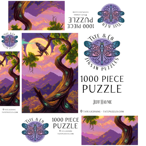 Answer The Call Mystical Raven Tree - Jeff Haynie 1000 Jigsaw Puzzle box 3D Modell