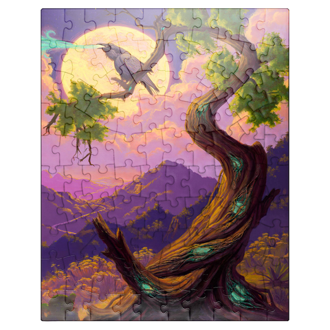 puzzleplate Answer The Call Mystical Raven Tree - Jeff Haynie 100 Jigsaw Puzzle
